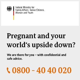 Hilfetelefonnummer für Schwangere in Not 