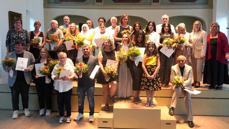 Verleihung des Integrationspreises 2025 mit allen Beteiligten (Gruppembild)