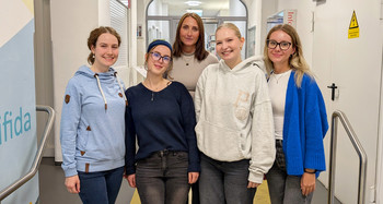 V. l.: Yasmin Barthel, Pia Sabrina Walther, Anja Stöber (KZV), Paula Demmer und Yara-Marie Lipinski.